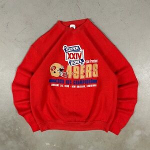 Vintage 90s NFL San Francisco 49ers Retro Essential Crewneck Sweatshirt Large